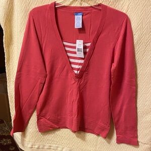 U-Knit sweater Red V-Neck Sweater